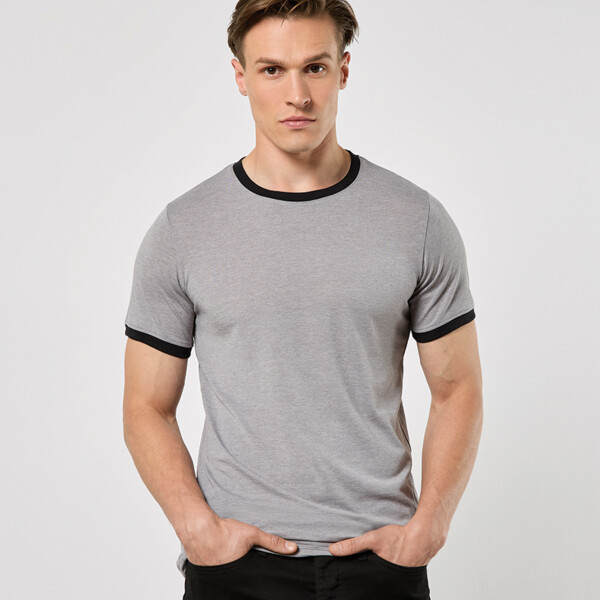 Kustom Kit Fashion Fit Ringer T-Shirt Thumbnail