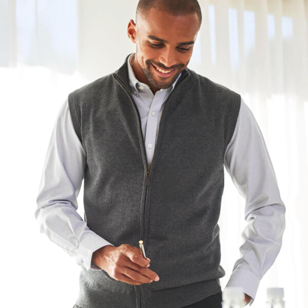 Brook Taverner Lincoln Knitted Zip Gilet Thumbnail