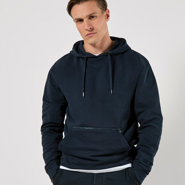 Kustom Kit Regular Fit Piqué Zipped Pocket Hoodie Thumbnail