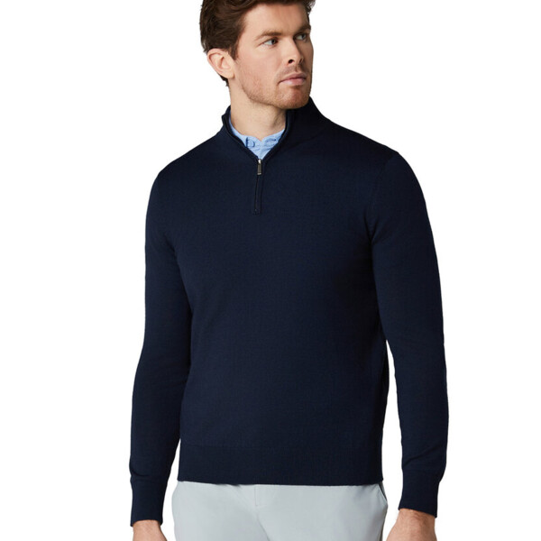 1/4-zip merino blend sweater Thumbnail