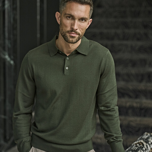 Tee Jays Knitted Polo Shirt Thumbnail