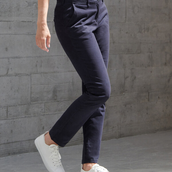 Henbury Ladies Stretch Chino Trousers Thumbnail