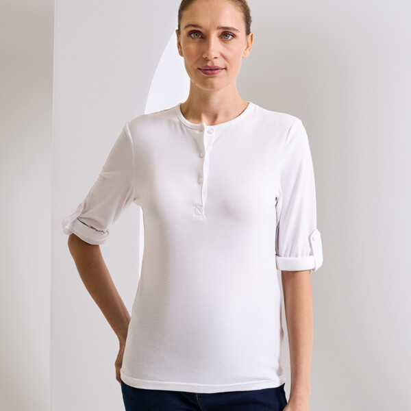 Premier Ladies Long John Roll Sleeve T-Shirt Thumbnail