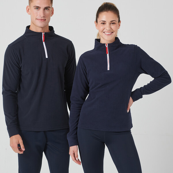 Finden and Hales Zip Neck Piped Micro Fleece Thumbnail